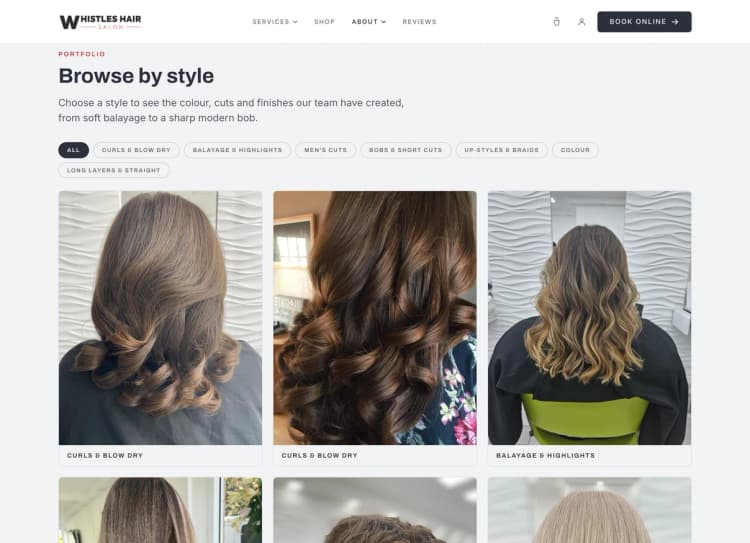 Whistles Hair — Our Work