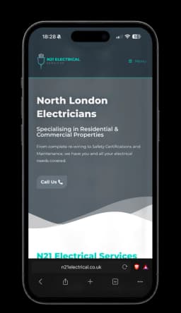 N21 Electrical shown on a mobile phone
