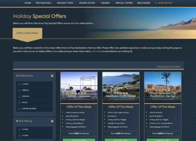 Special Offers Page