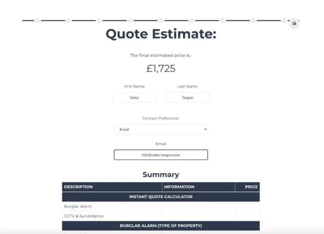 Instant Quote Estimator
