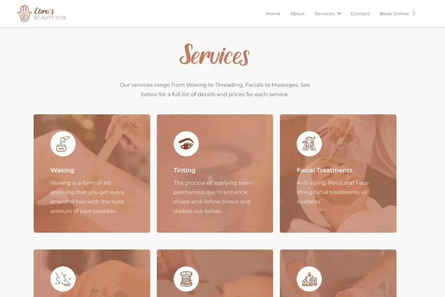 Ebru's Beauty Box — Services