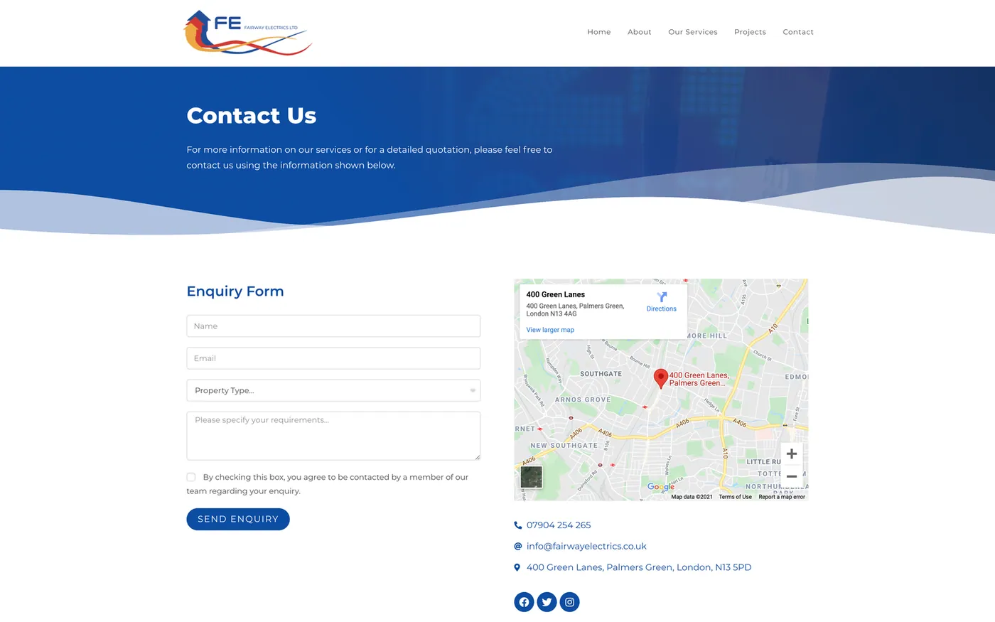 Fairway Electrics — Contact-Us
