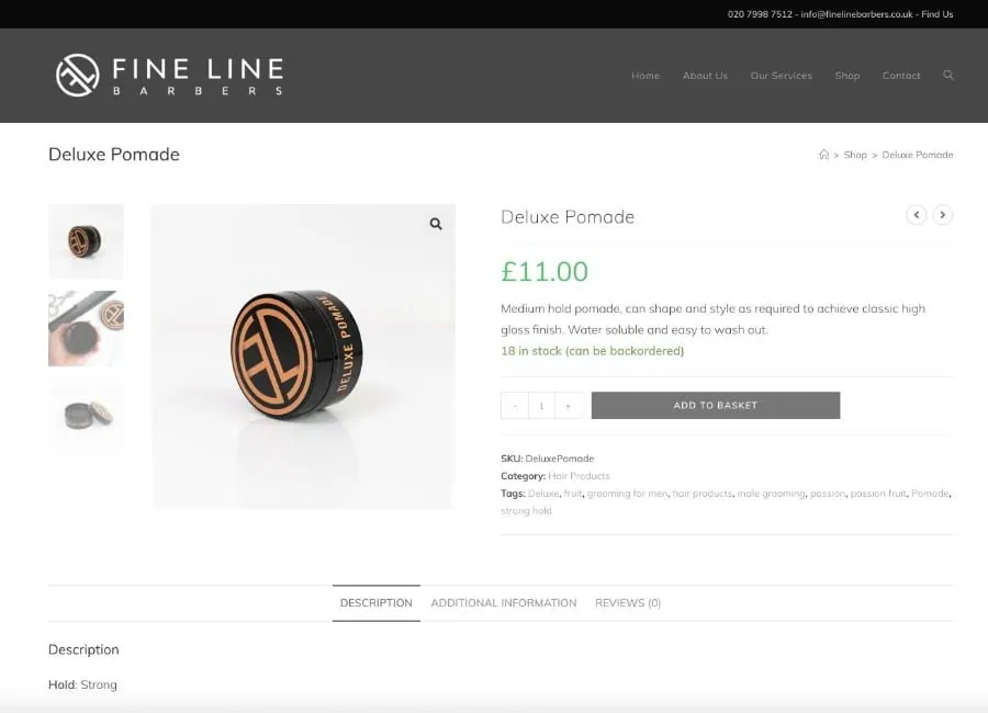 Fine Line Barbers — Product Landing Page