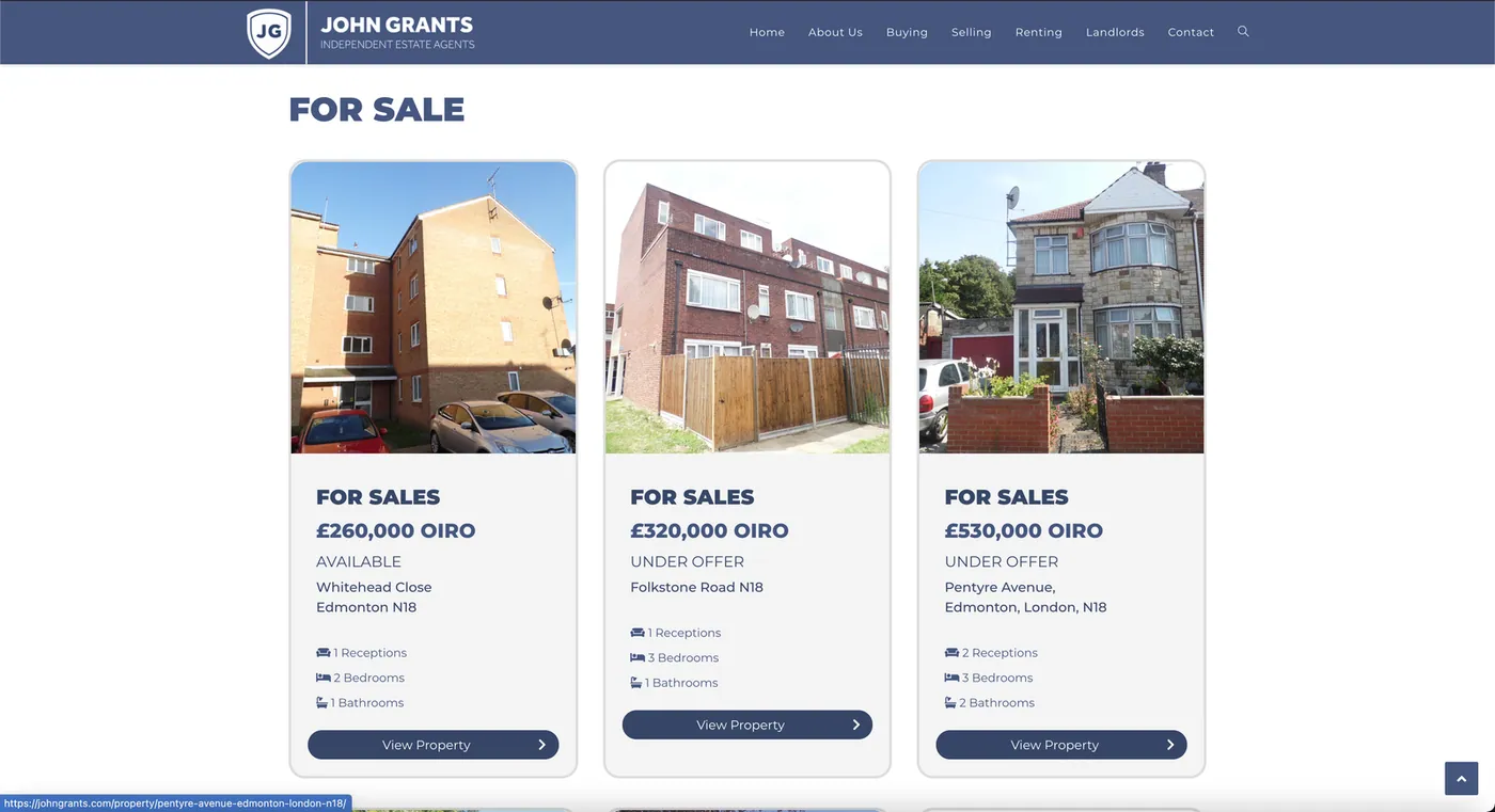 John Grants Estate Agents — Sales