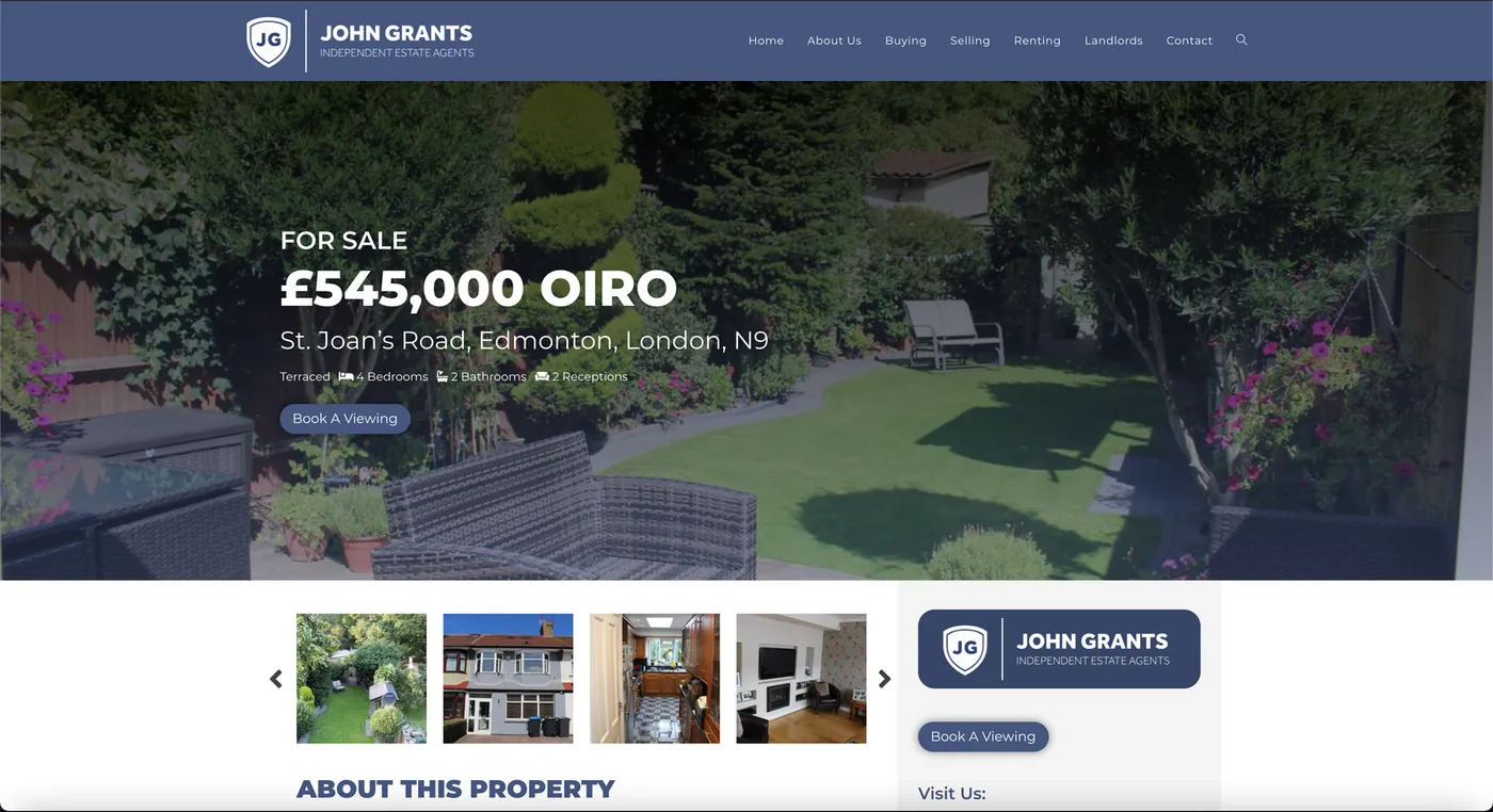 John Grants Estate Agents — Property Page