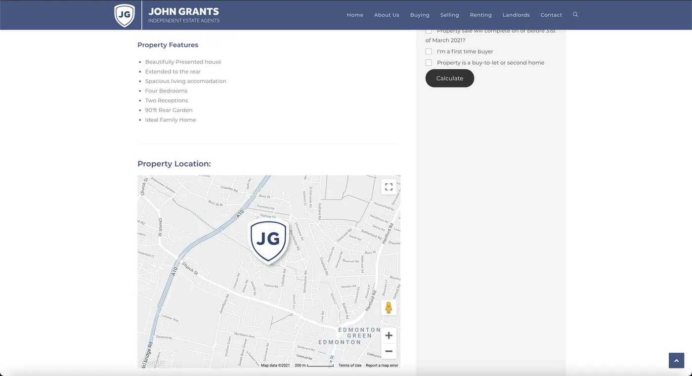 John Grants Estate Agents — Property Maps