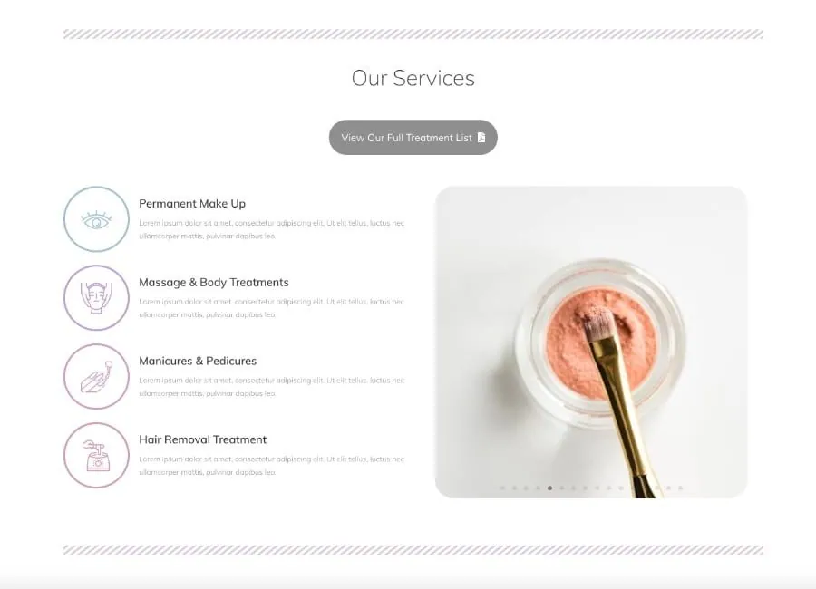 Odyssey Beauty — Our Services Section