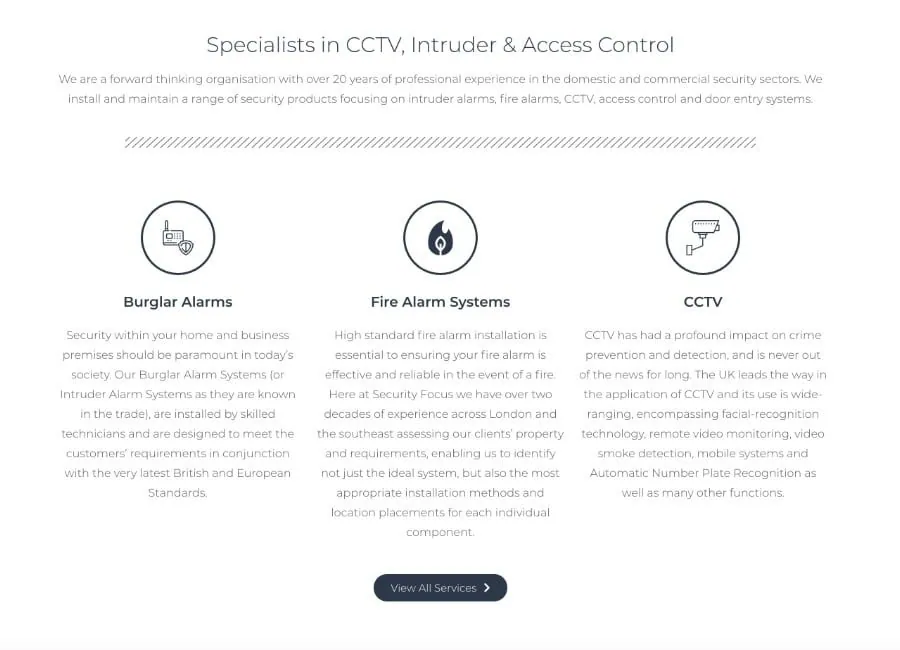 Security Focus — Homepage Services