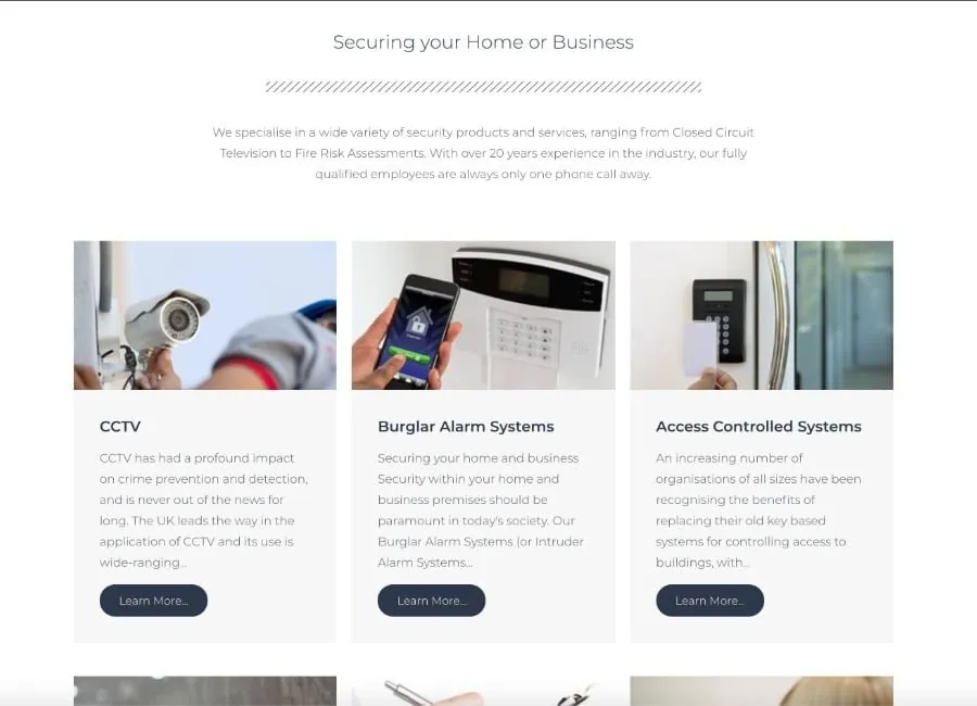 Security Focus — Services Page