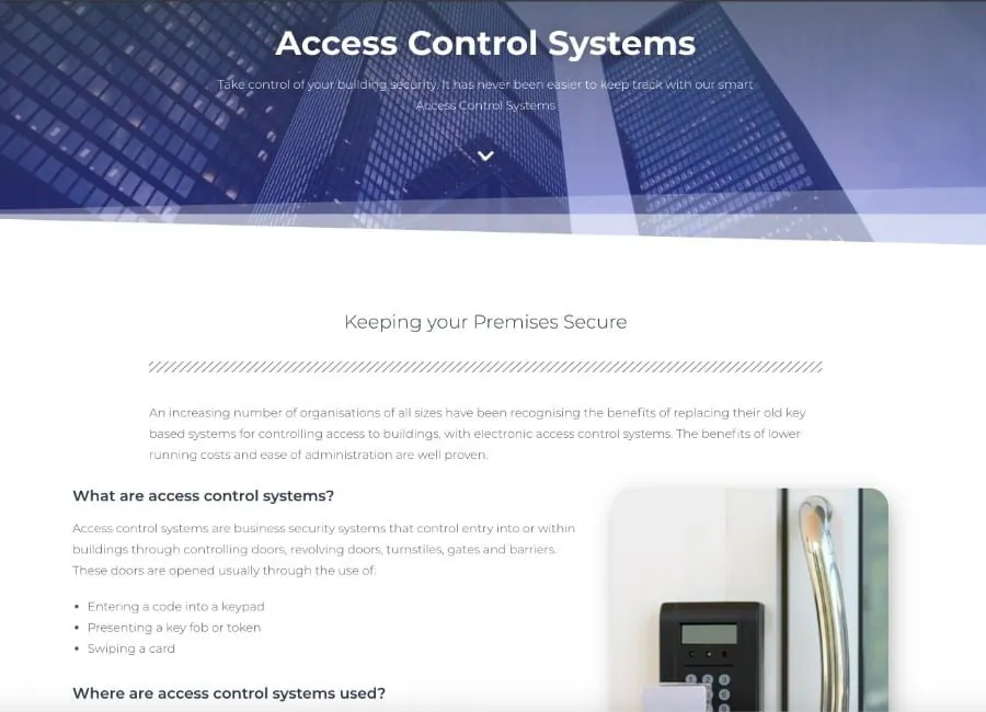 Security Focus — Access Control Page