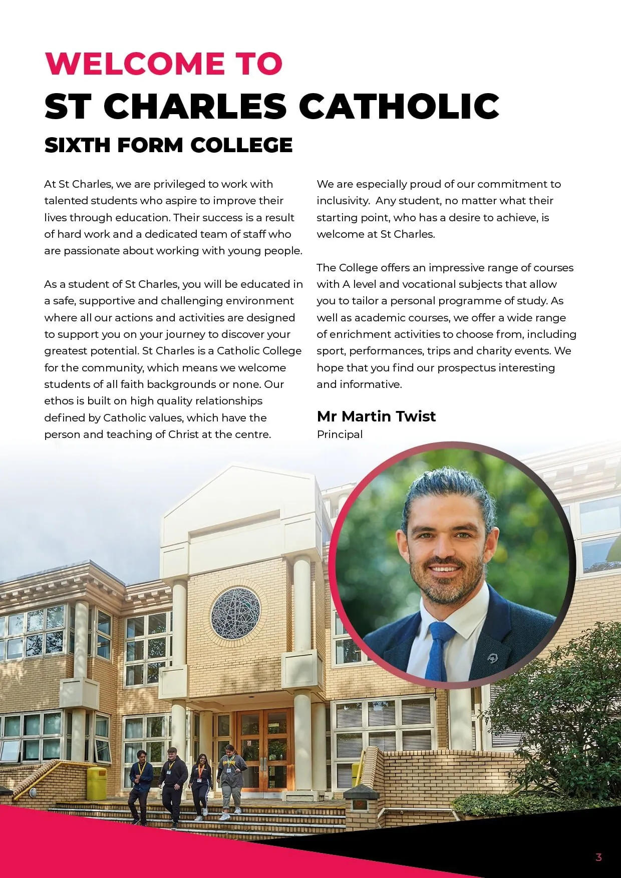 St Charles College — Welcome Page