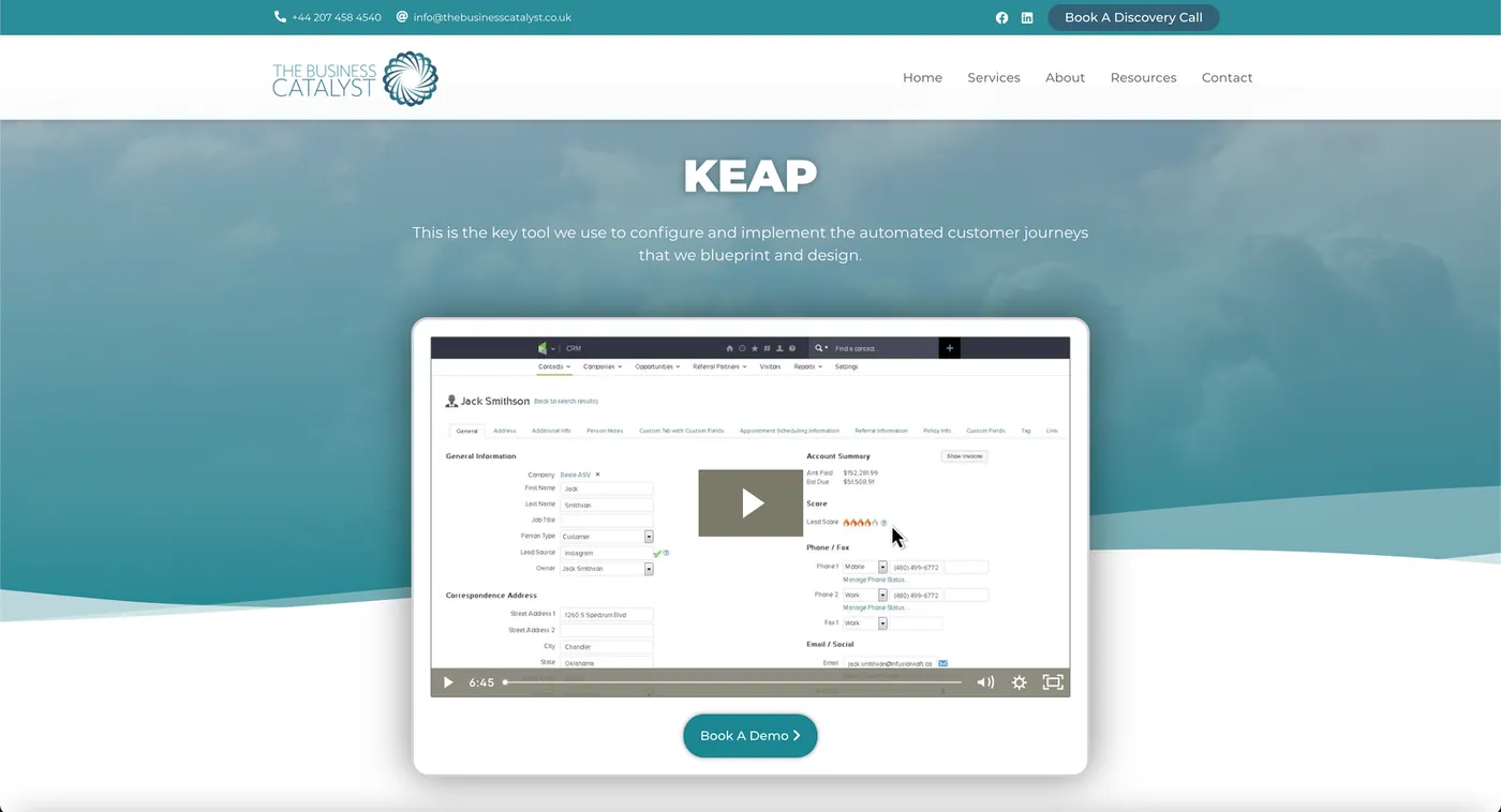 The Business Catalyst — Services (Keap)