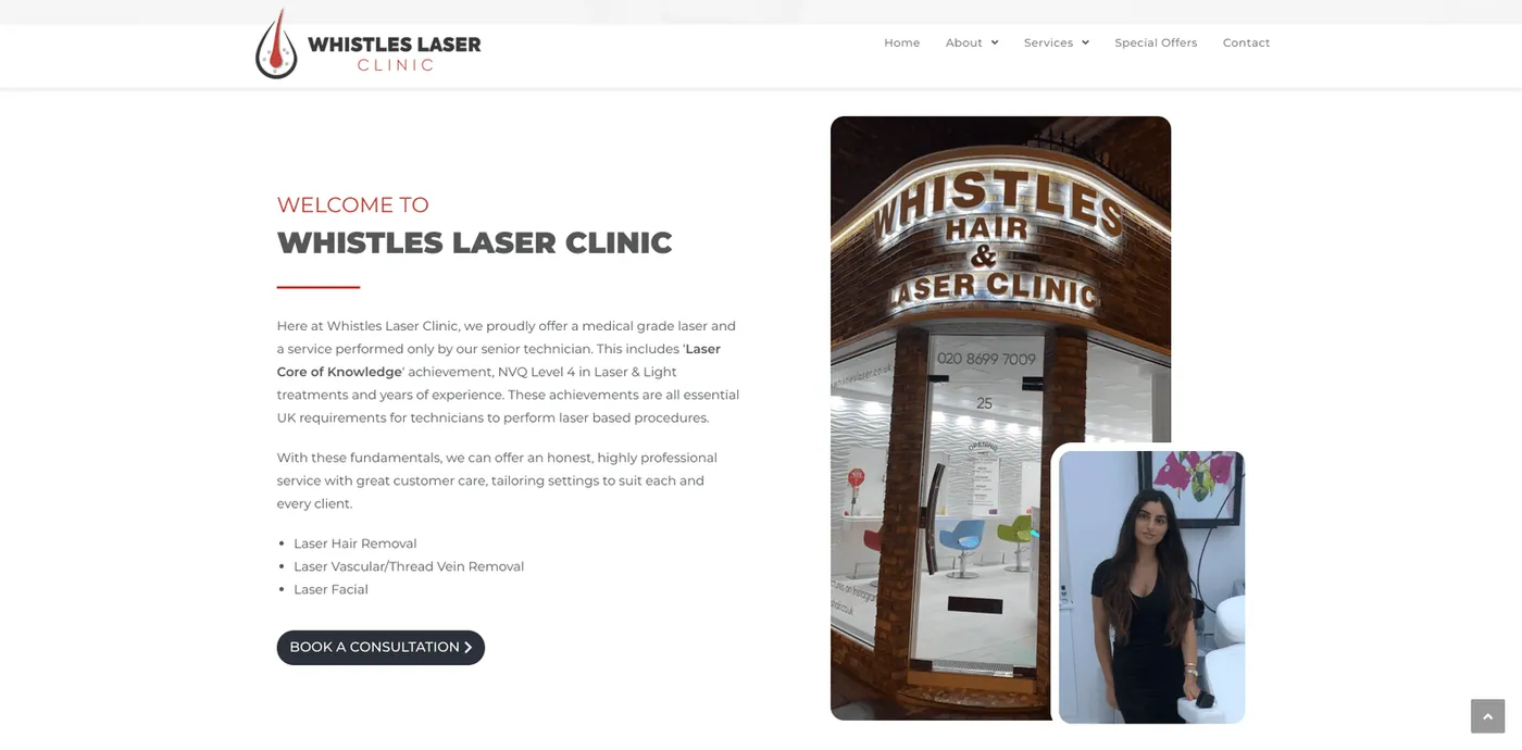 Whistles Laser Clinic — About